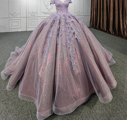 Off-the-Shoulder Quinceanera Dresses with Flower