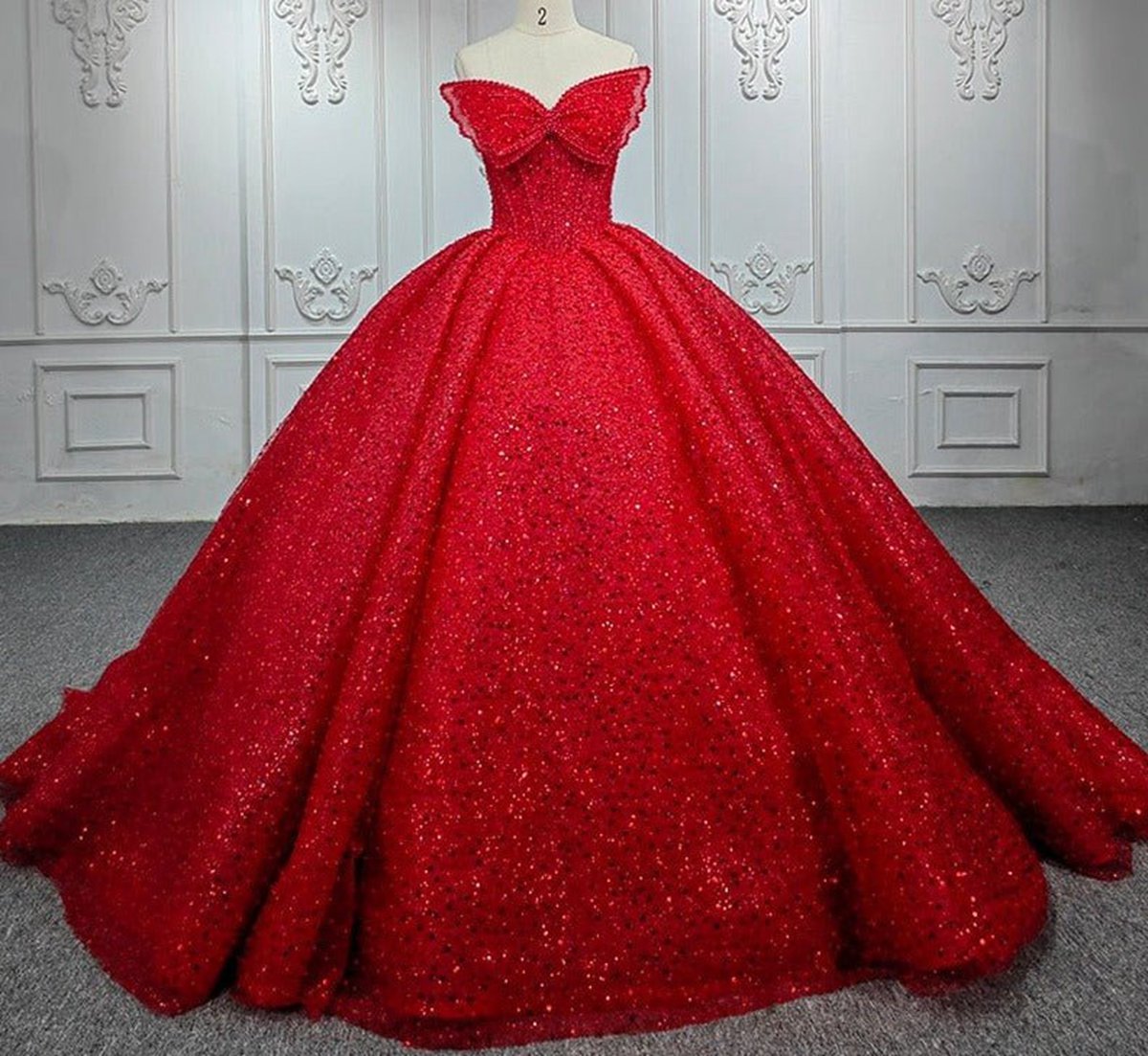 Quinceanera Ball Gown Sleeveless Sequined Dresses