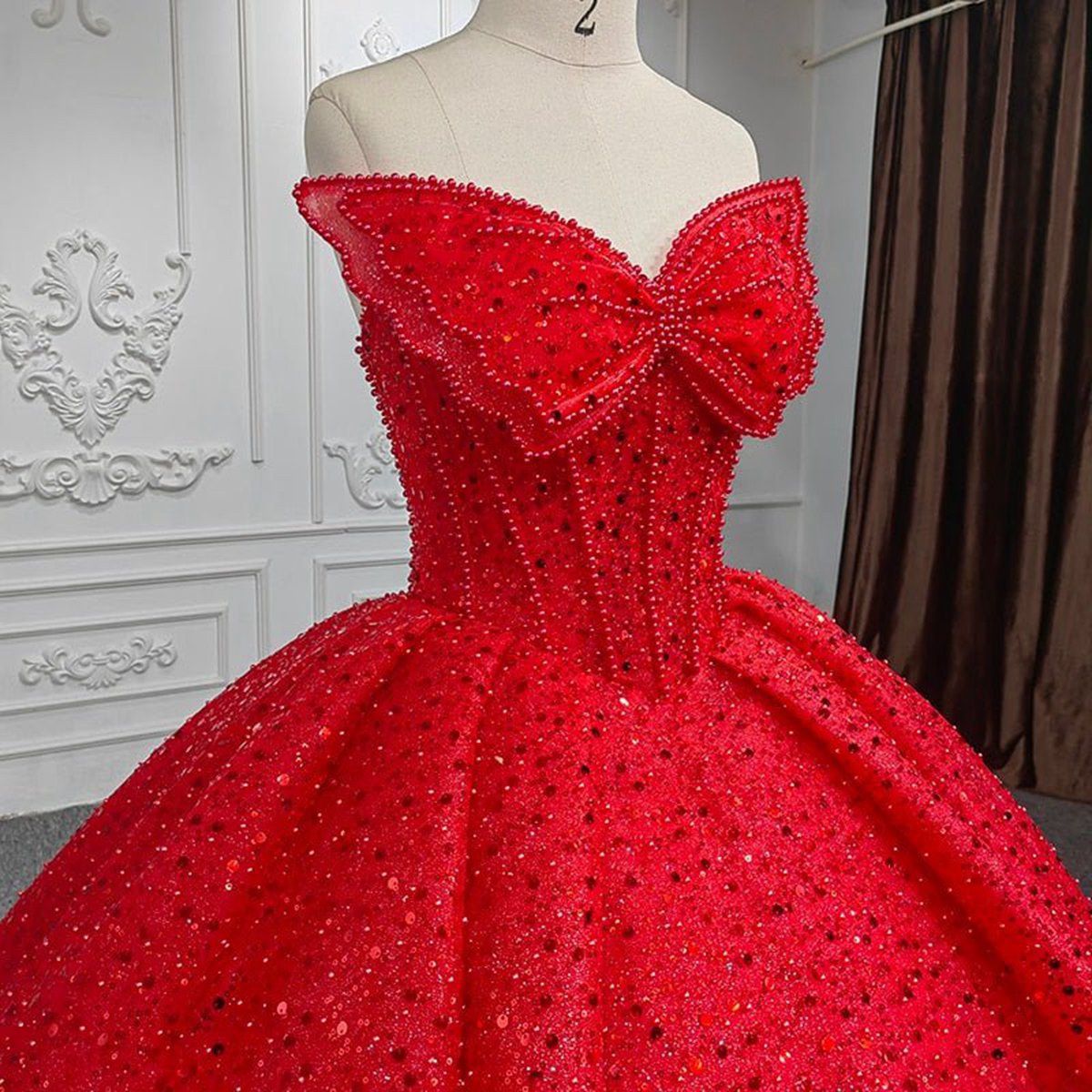 Quinceanera Ball Gown Sleeveless Sequined Dresses