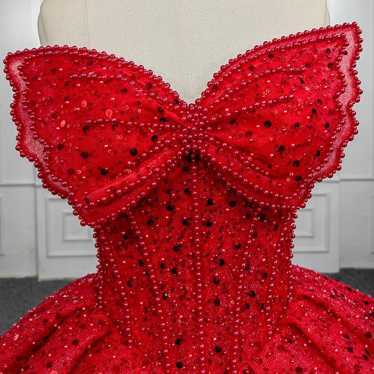 Quinceanera Ball Gown Sleeveless Sequined Dresses