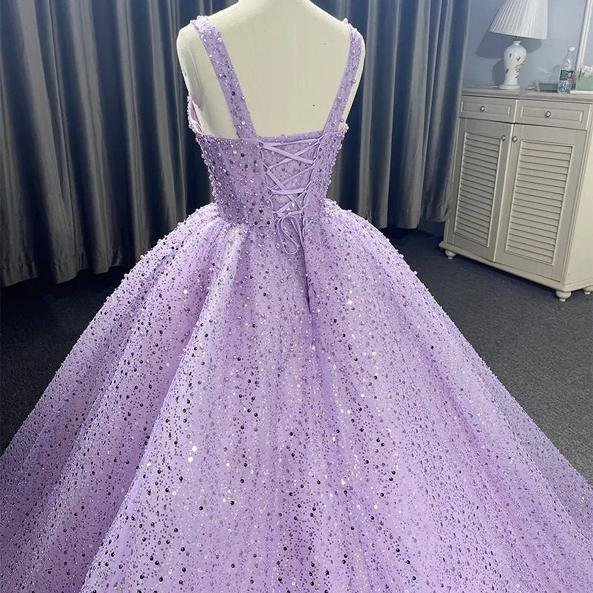 Sweetheart Sequined Evening Party Dresses