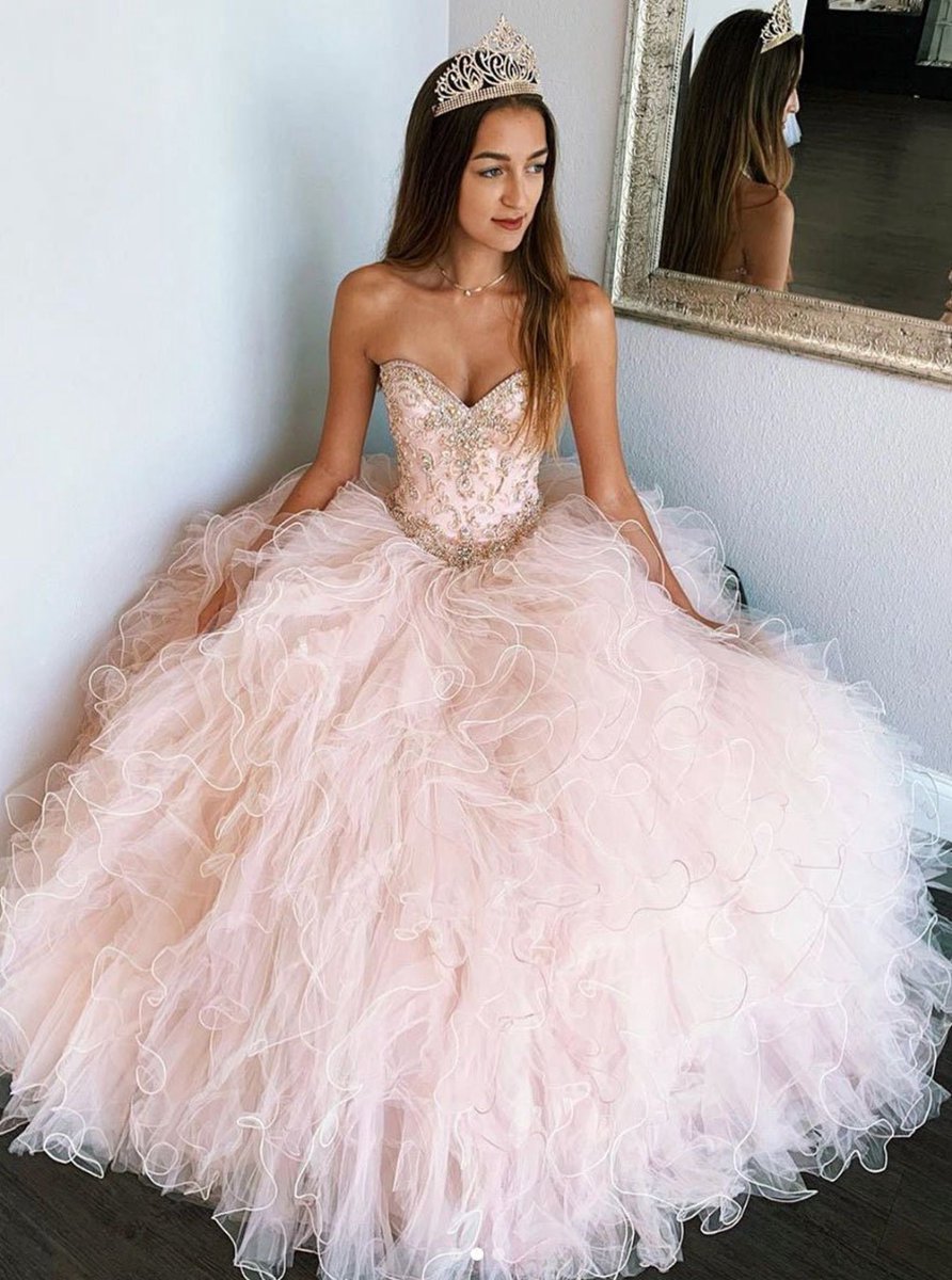 Sweetheart Sleeveless Tulle Prom Dresses