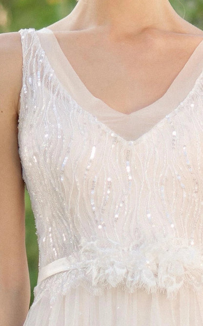 Chiffon Tulle Lace Weddig Dresses with Beading Sequins
