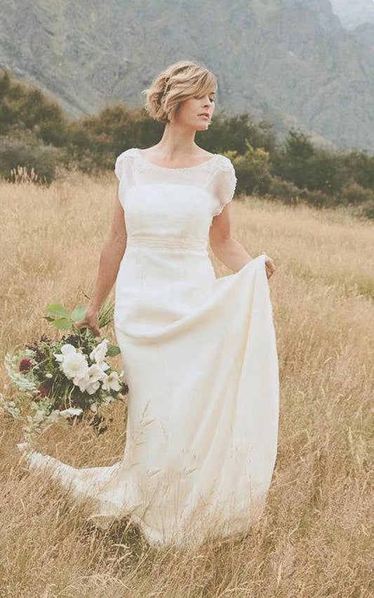 Belle Crinkle Low Back In Dark Wedding Dresses