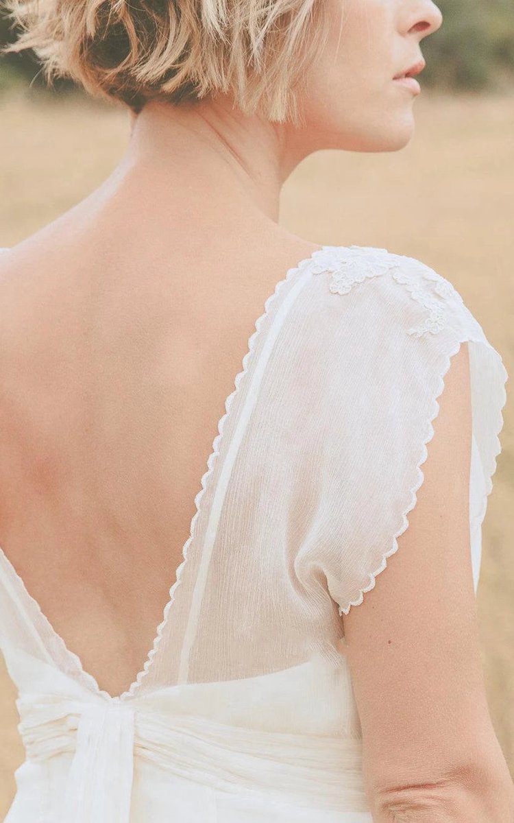Belle Crinkle Low Back In Dark Wedding Dresses