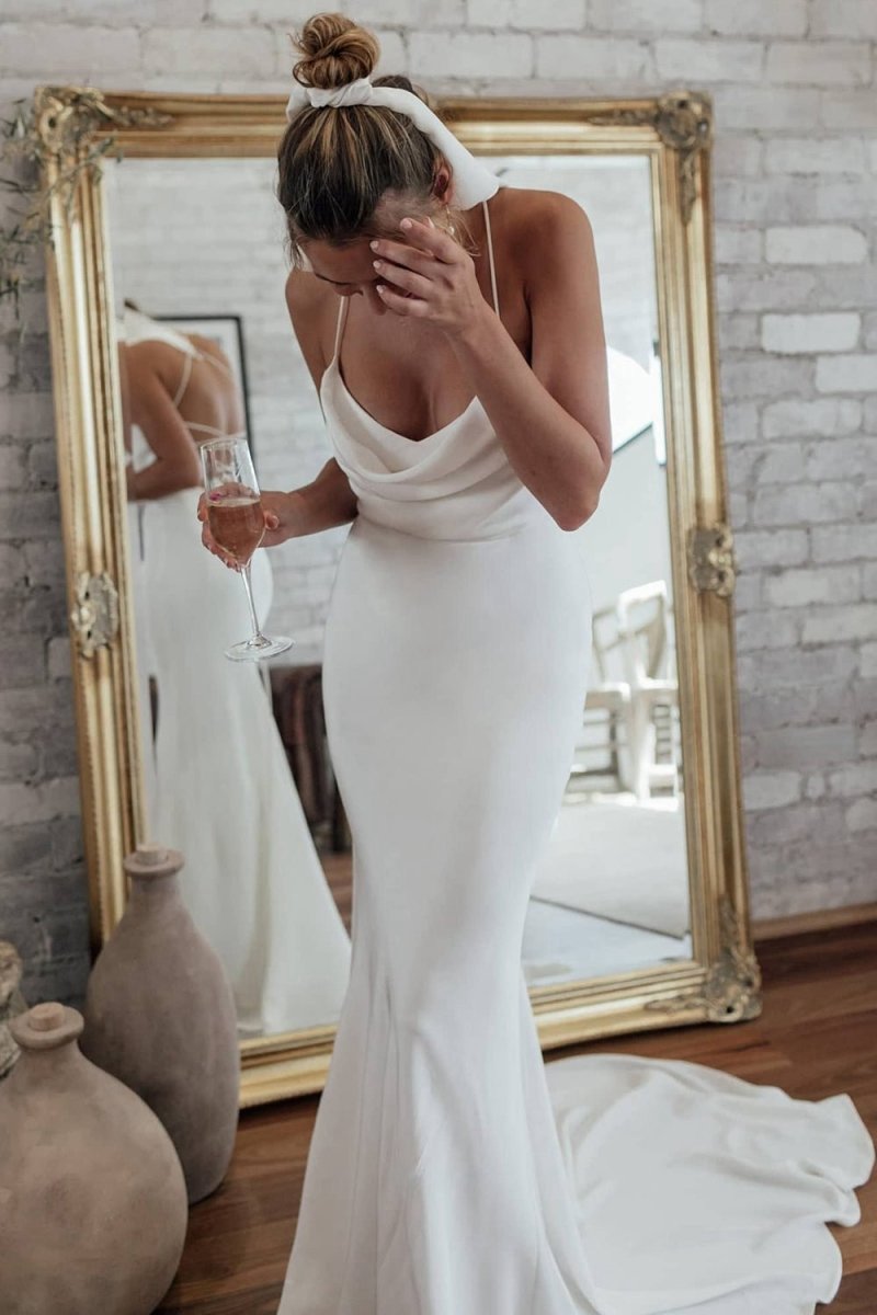 Spaghetti Straps Mermaid Wedding Dresses