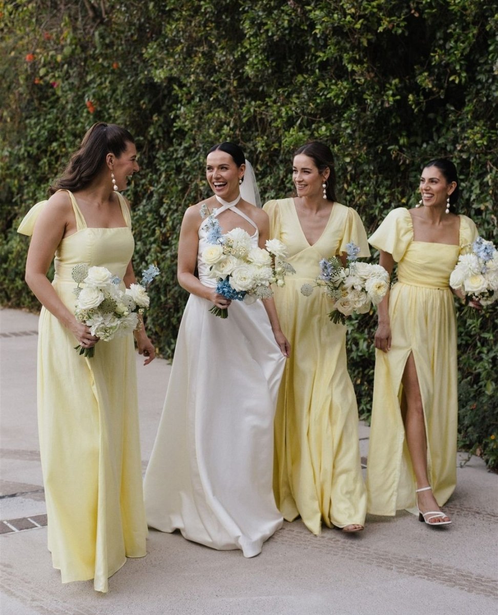 Chic A-line Daffodi Long Bridesmaid Dresses