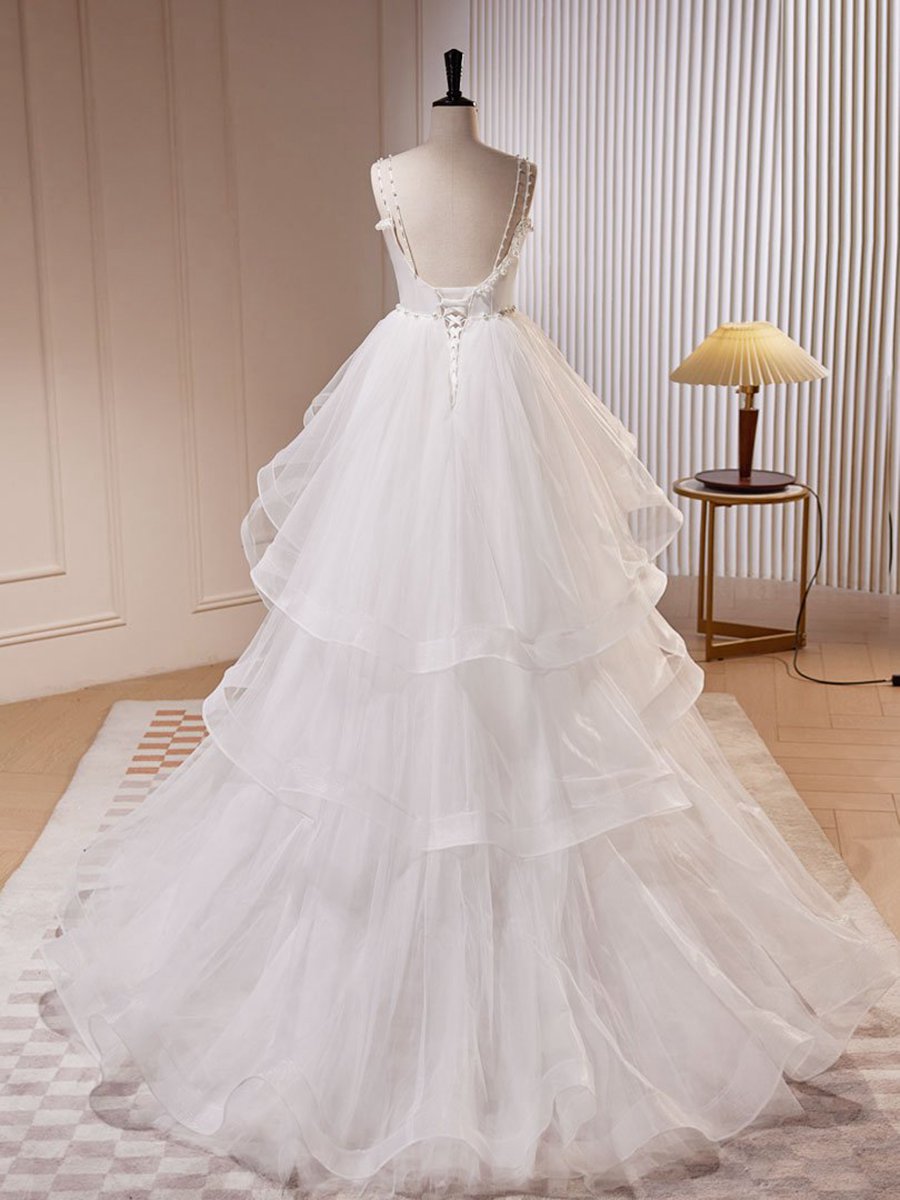 Quinceanera Dresses A-line Tulle Long Prom Dresses Tulle Sweet Dresses
