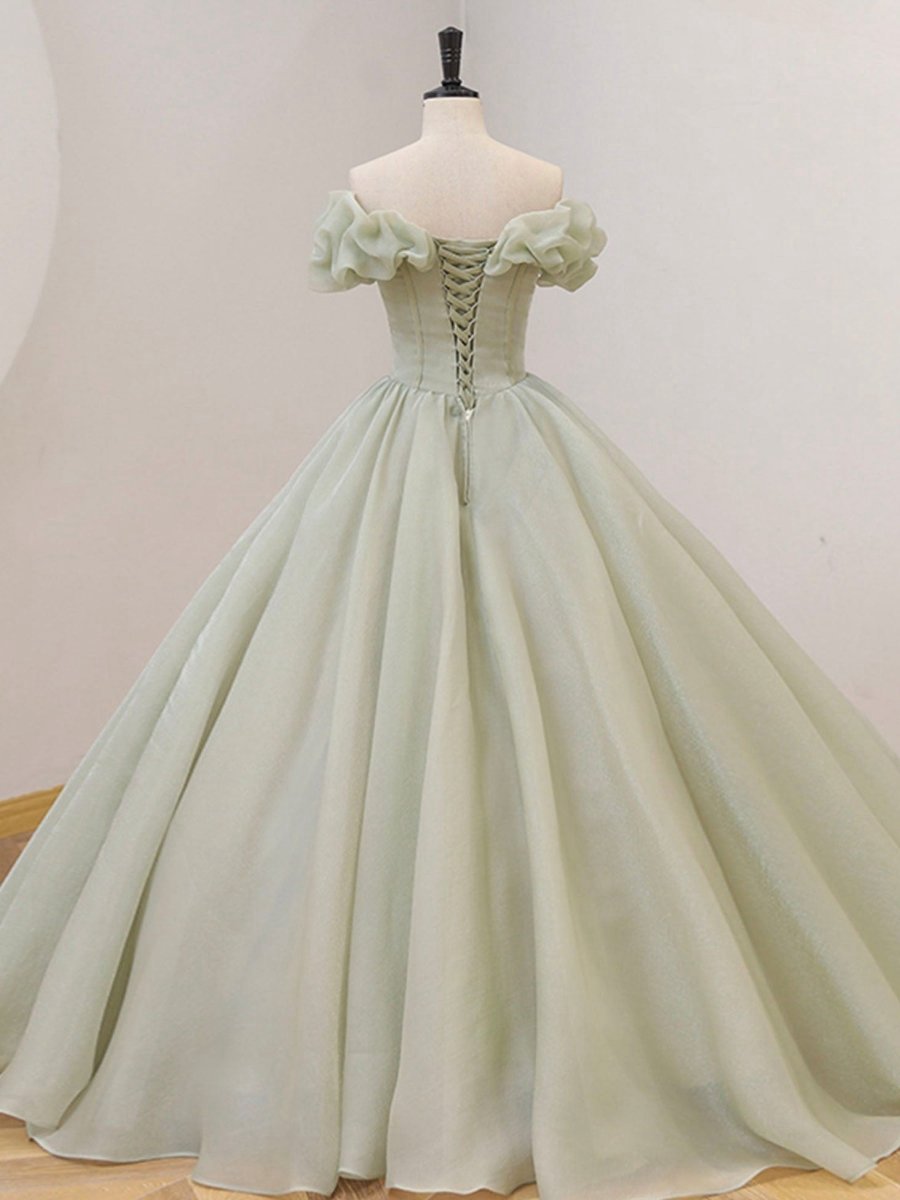 Quinceanera Dresses Long Prom Dresses Tulle Formal Sweet Dresses with Beading
