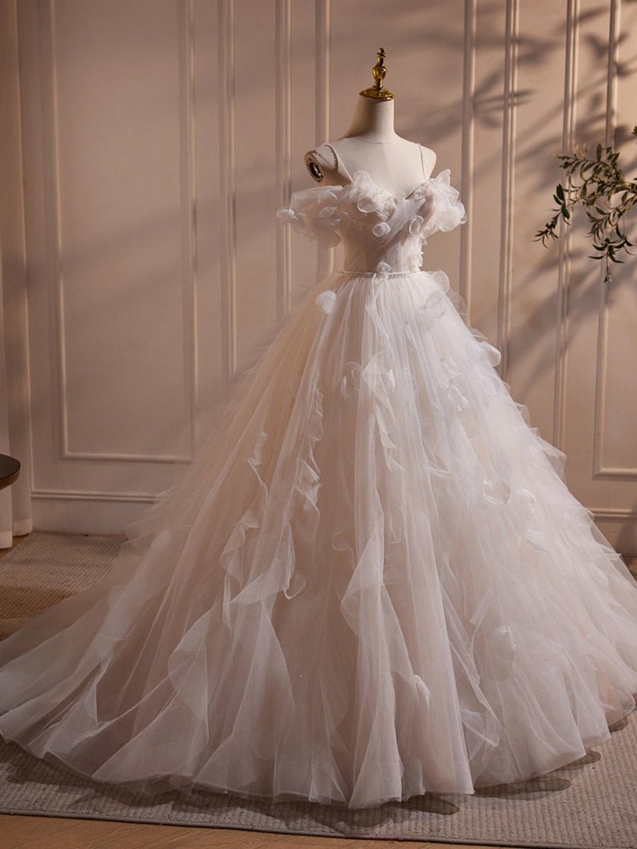 Quinceanera Dresses A-line Off Shoulder Long Prom Dresses Long Tulle Sweet Dresses