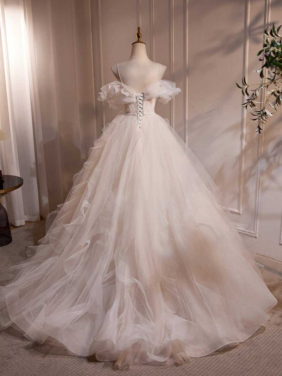 Quinceanera Dresses A-line Off Shoulder Long Prom Dresses Long Tulle Sweet Dresses