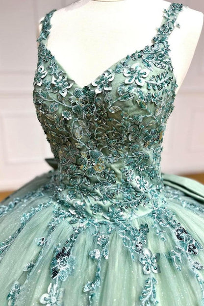 Quinceanera Dresses Ball Gown Straps Sweetheart Quinceanera Dresses with Applique
