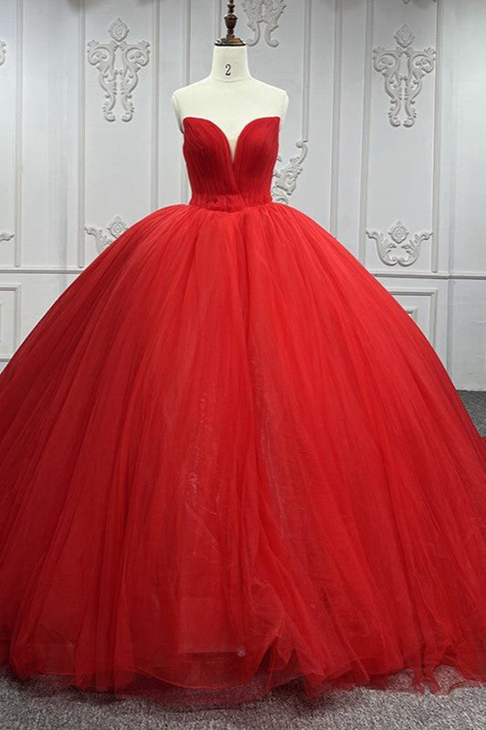 Quinceanera Dresses Simple Sweetheart Party Dresses Ruched Sleeveless Prom Dresses Ball Gown