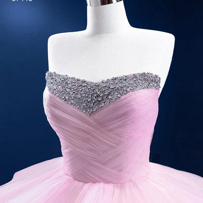 Quinceanera Dresses Simple Tie Ball Gown Elegant Lace Up Long Evening Dresses with Diamonds