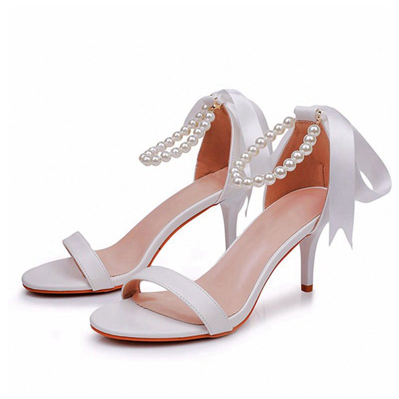 Elegant Open Toe Ankle-Strap Stiletto Sandals