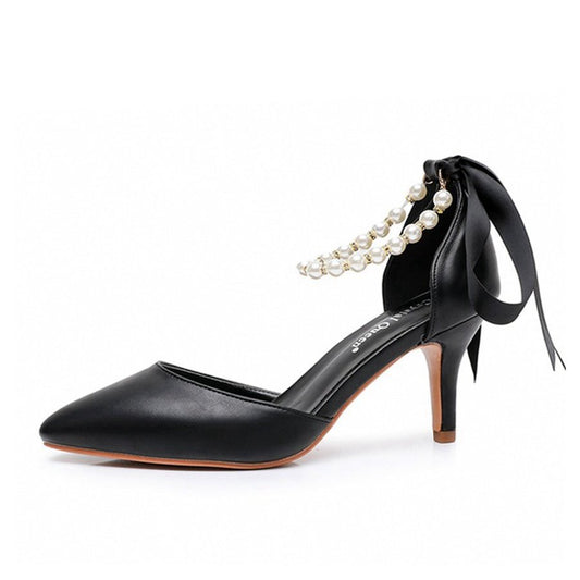 Matte Soft PU Leather Pointed Toe High Heels