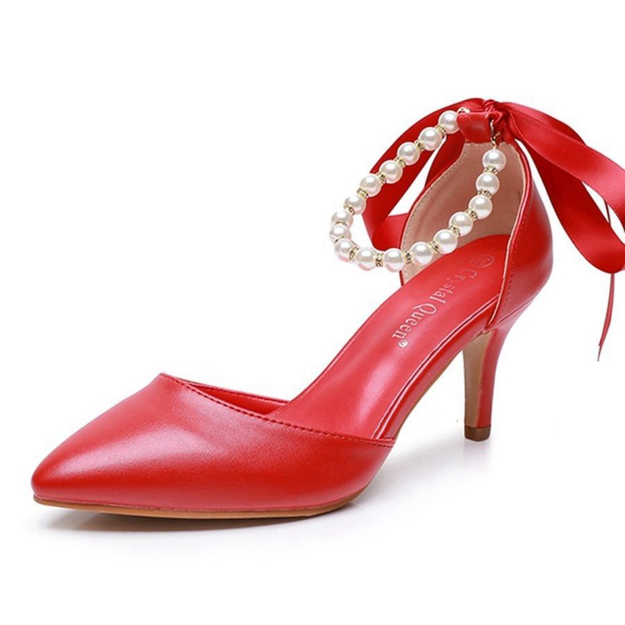 Matte Soft PU Leather Pointed Toe High Heels