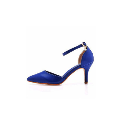 Women's Wedding Shoes Pointed Toe Ankle Strap Stiletto Heels