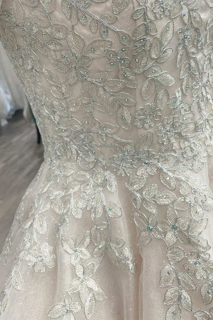 Lace Appliques A-line Short Wedding Dresses