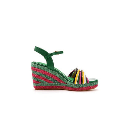 Bohemian Open Toe Platform Sandals Woven Straw Wedges