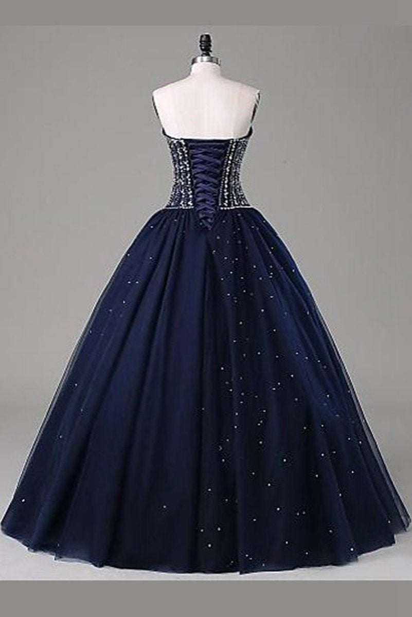 Quinceanera Dresses Ball Gown Floor Length Sweetheart Sleeveless Mid Back Prom Dresses