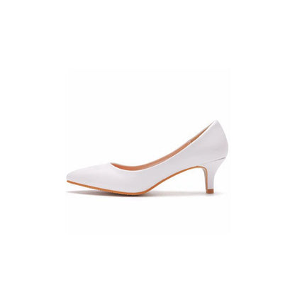 Simple Kitten Heels Pointed Toe Women's Shoes