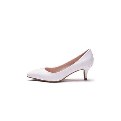 Simple Kitten Heels Pointed Toe Women's Shoes