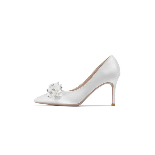 Beaded Stiletto Pointy Heels
