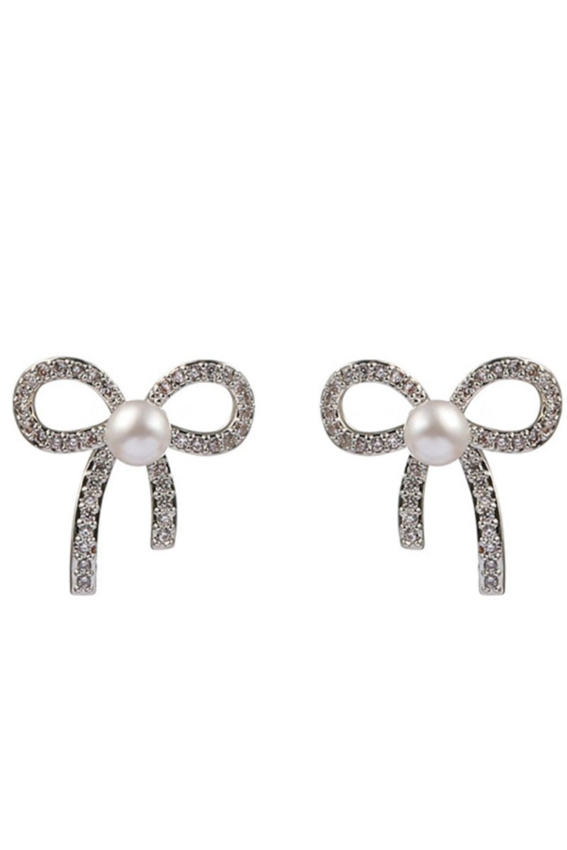 Beading Bows Pearl Earring