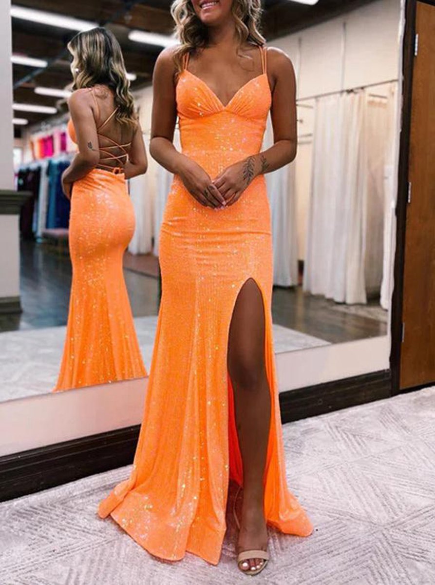 Sparkly Sequins Mermaid Long Prom Dresses