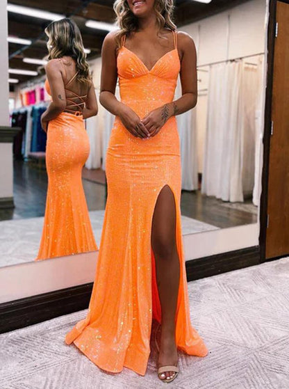 Sparkly Sequins Mermaid Long Prom Dresses