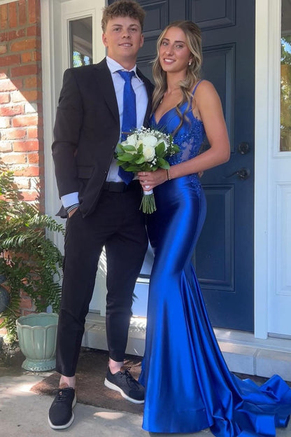 Sage Spaghetti Strap Backless Trumpet Long Gown