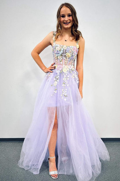 Straps Floral Short Party Dresses with Detachable Cape