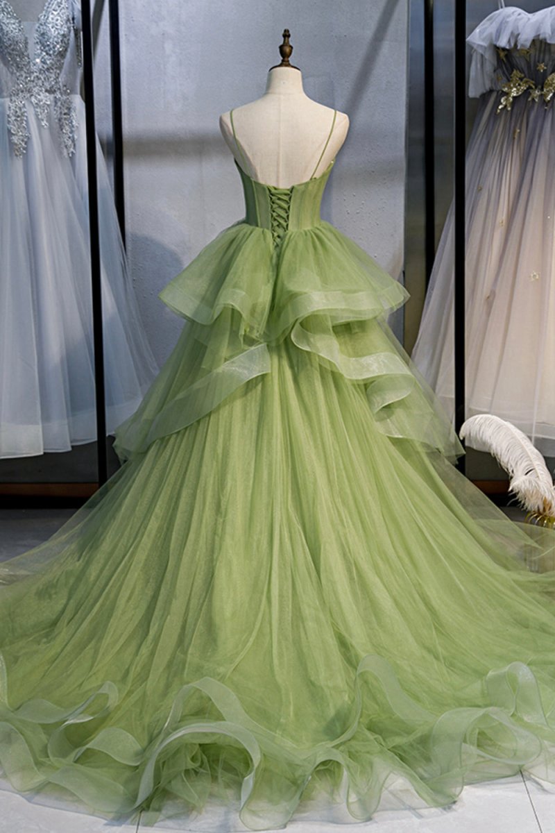 Sweetheart Tulle Long Prom Dresses Beautiful A-line Evening Graduation Dresses