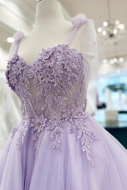 Floral Appliques Sweetheart A-line Short Homecoming Dresses