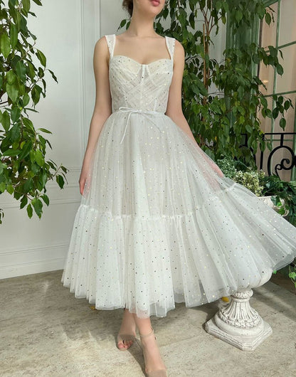 Straps Short Tulle Homecoming Dresses