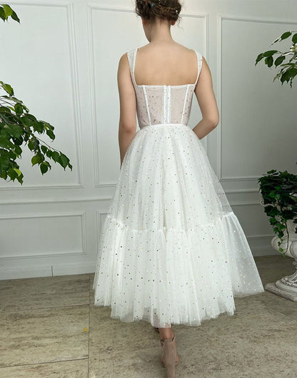 Straps Short Tulle Homecoming Dresses
