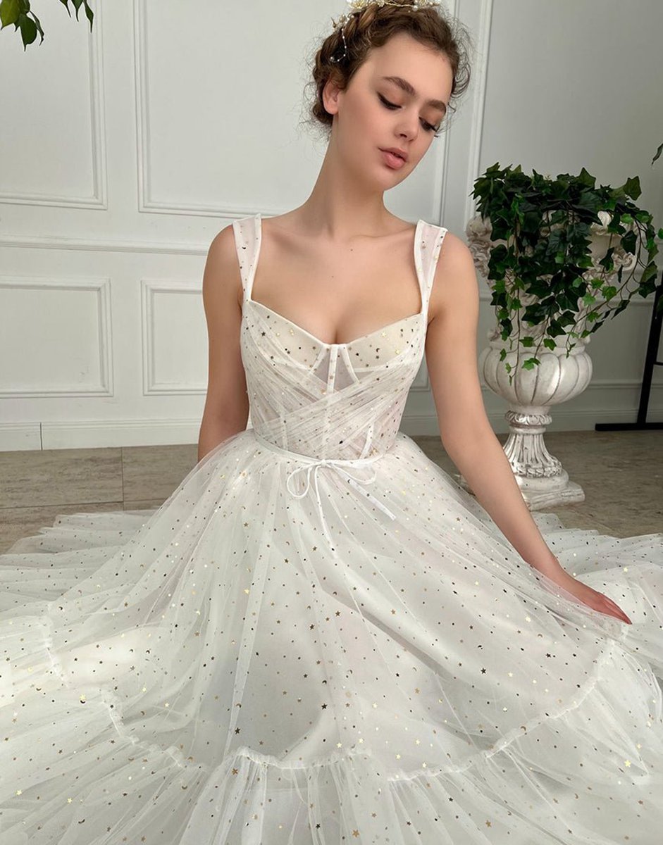 Straps Short Tulle Homecoming Dresses