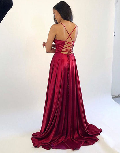 Satin Long Prom Dresses