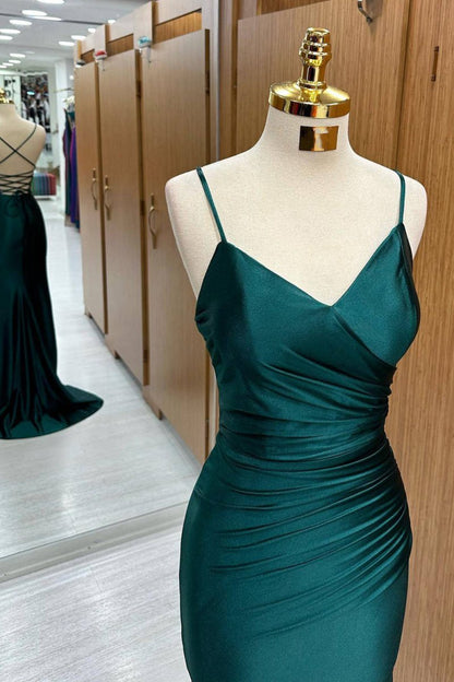 Mermaid Satin Long Prom Dresses