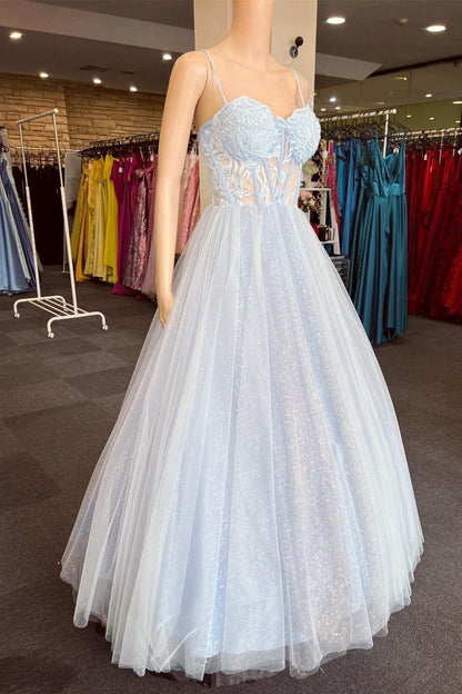 Floral Lace Sweetheart A-line Prom Dresses