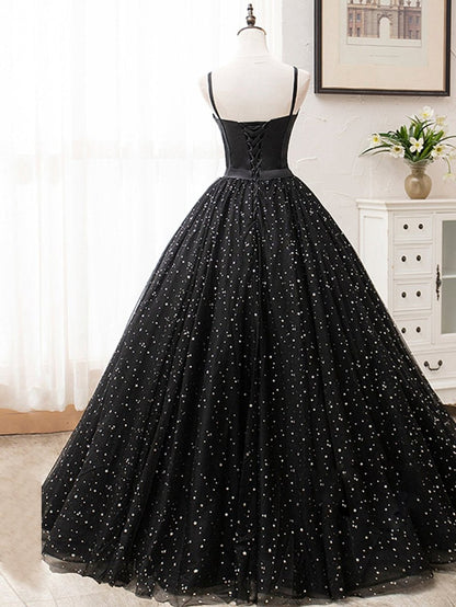 V Neck Glitter Long Prom Dresses