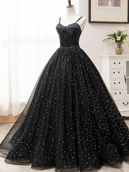 V Neck Glitter Long Prom Dresses
