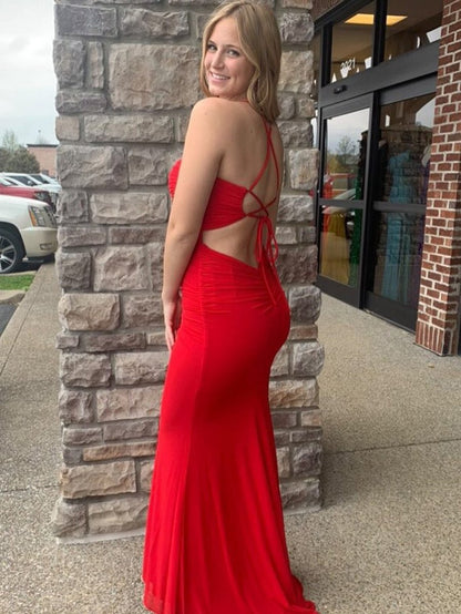 Sweetheart Neck Backless Cutout Mermaid Long Prom Dresses