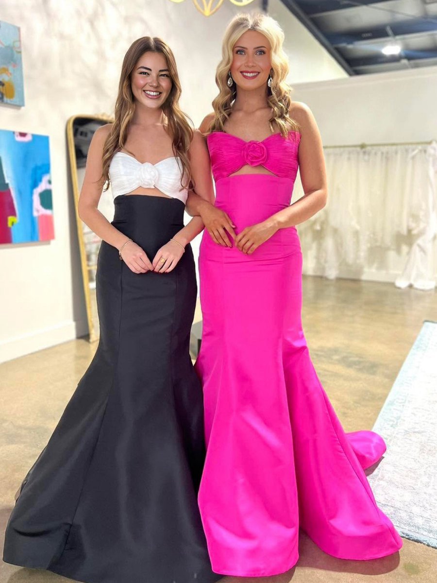 Strapless and Ruched Mermaid Prom Dresses