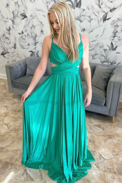 Pleated A-line Formal Dresses