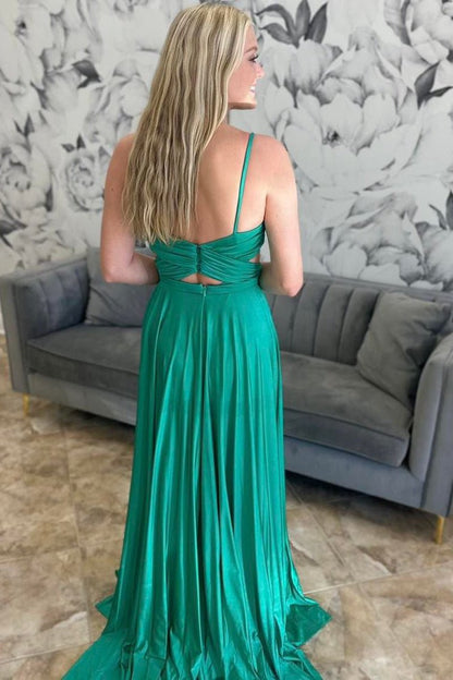 Pleated A-line Formal Dresses