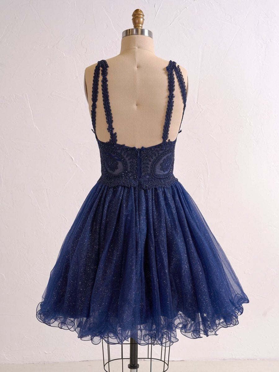 Embellished Embroidery Tulle Short Cocktail Dresses