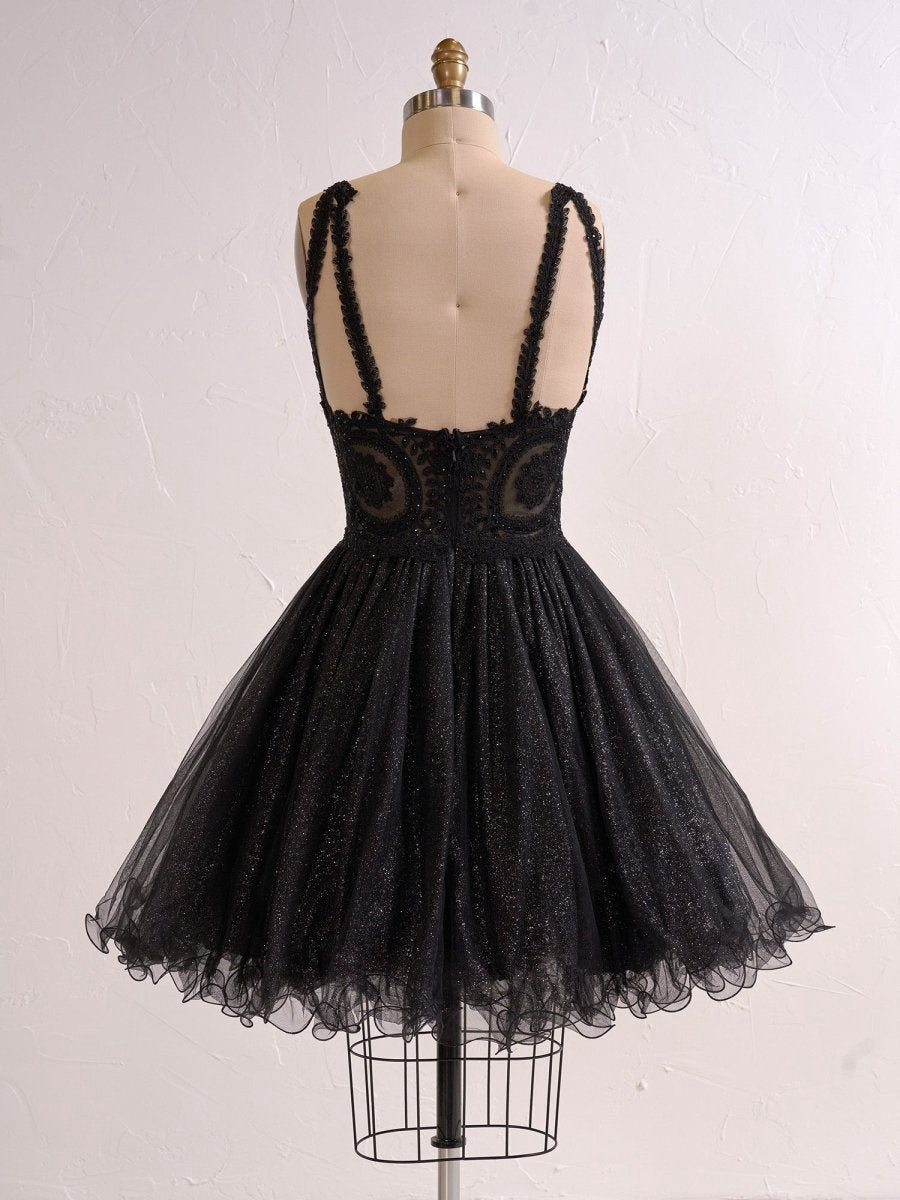 Embellished Embroidery Tulle Short Cocktail Dresses