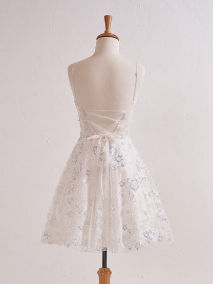 Floral Strapless Sweetheart Short Cocktail Dresses